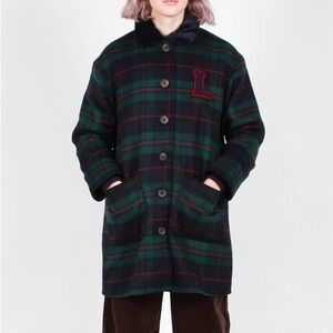 Lazy oaf Plaid Coat with embroidered patch
